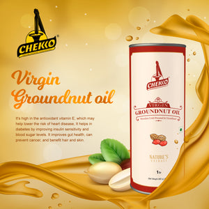 Peanut Oil (Wooden Cold Pressed Virgin Oil)