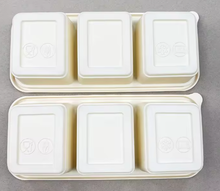 Load image into Gallery viewer, 3 Compartment Corn Starch Long Grind Takeaway Container w Lid - 50qty