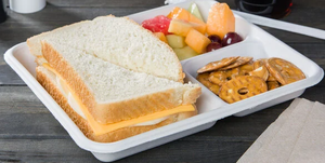 6" 3 CP Round Premium Disposable Bagasse Plates - 50qty