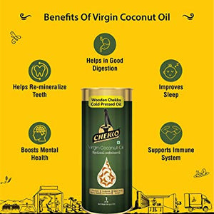 Coconut Oil (Wooden Cold Pressed Virgin Chekko Oil)