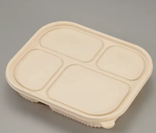 Load image into Gallery viewer, 4 Compartment Corn Starch Takeaway Container w Lid - 50qty