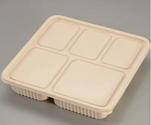 Load image into Gallery viewer, 5 Compartment Corn Starch Takeaway Container w Lid - 50qty