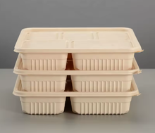 Load image into Gallery viewer, 5 Compartment Corn Starch Takeaway Container w Lid - 50qty