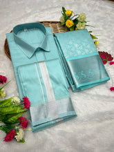 Load image into Gallery viewer, Premium Men Tissue Cotton Dhoti and Shirt