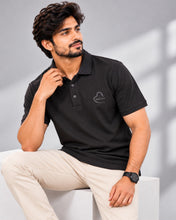 Load image into Gallery viewer, Men's Classic Black Half Sleeve Polo T-Shirt