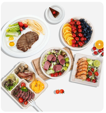 Load image into Gallery viewer, 12&quot; 5 CP Round Premium Disposable Bagasse Plates  - 50qty