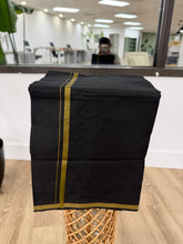 Load image into Gallery viewer, Pure Cotton Black Dhoti with Mustard Gold Border