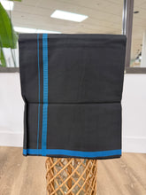 Load image into Gallery viewer, Pure Cotton Black Dhoti with Royal Blue Border