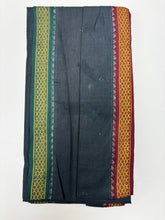 Load image into Gallery viewer, Men&#39;s Pure Cotton Single Layer Black Dhoti with Angavastram (Towel) - Gold Jari Mayilkhan Border
