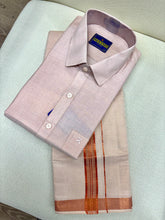 Load image into Gallery viewer, Premium Men Tissue Cotton Dhoti and Shirt