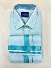 Load image into Gallery viewer, Premium Men Tissue Cotton Dhoti and Shirt