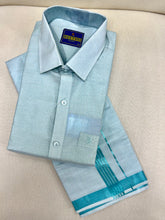 Load image into Gallery viewer, Premium Men Tissue Cotton Dhoti and Shirt