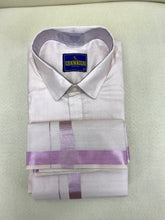 Load image into Gallery viewer, Premium Men Tissue Cotton Dhoti and Shirt