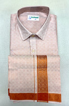 Load image into Gallery viewer, Premium Men Tissue Cotton Dhoti and Shirt