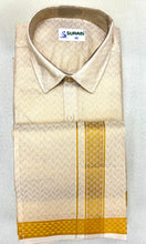 Load image into Gallery viewer, Premium Men Tissue Cotton Dhoti and Shirt