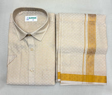 Load image into Gallery viewer, Premium Men Tissue Cotton Dhoti and Shirt