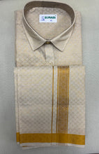 Load image into Gallery viewer, Premium Men Tissue Cotton Dhoti and Shirt