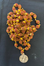 Load image into Gallery viewer, Rudraksha and Thulasi Mala | 108 Beads | Ayyappan Dollar |