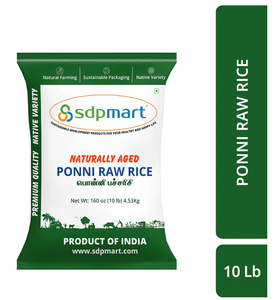 Premium Ponni Raw Rice - 10 Lbs