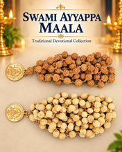 Load image into Gallery viewer, Premium Rudraksha and Tulasi Mala with Deity Pendant for Ayyappa Mala Deeksha