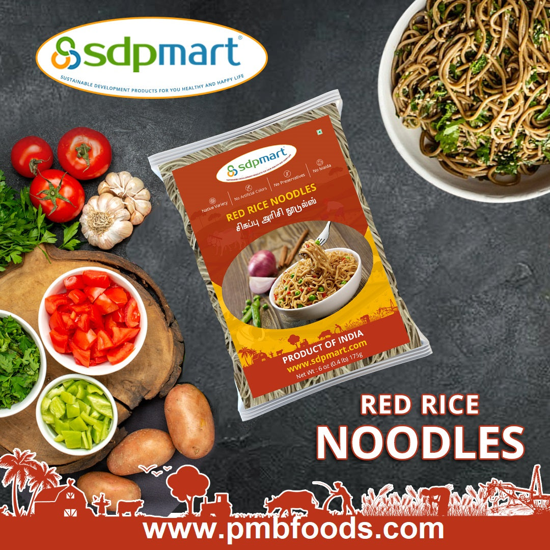 Red Rice Millet Noodles - 175G – PMBFoods