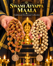 Load image into Gallery viewer, Traditional Rudraksha and Tulasi Mala with Deity Pendant for Ayyappa Mala Deeksha