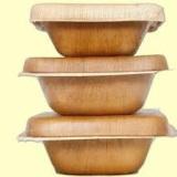 Premium Palm Leaf container - Take Away - 750 Ml container with lid (25 Pack)